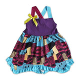 Sleeveless patchwork baby girls Halloween dresses