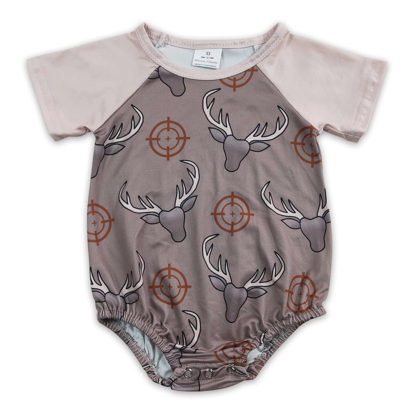 Deer short sleeves baby kids summer romper