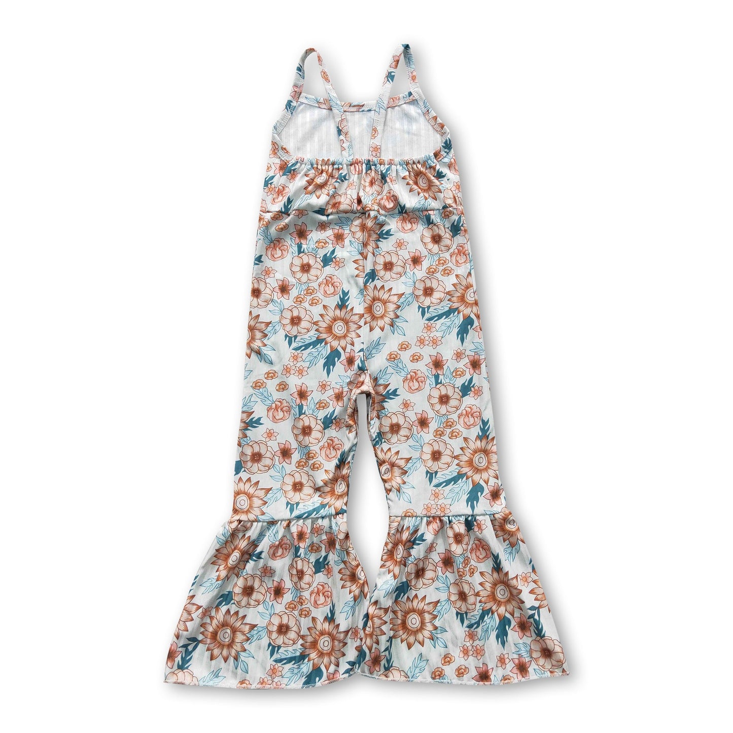 Floral sleeveless baby girls jumpsuit