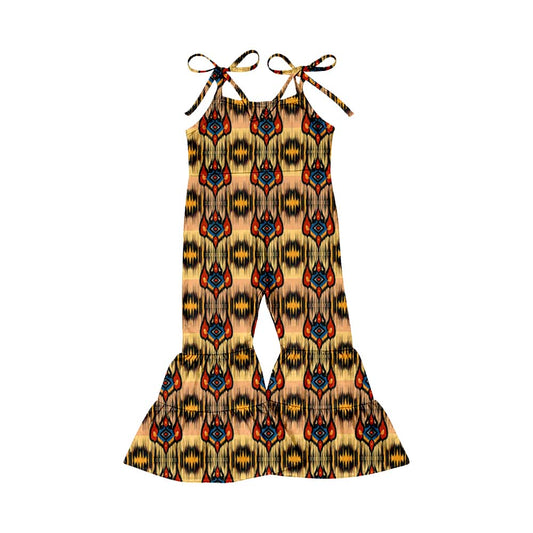 Suspender aztec children girls jumpsuit