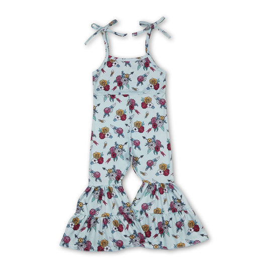 Susepnder arrow floral kids girls jumpsuit