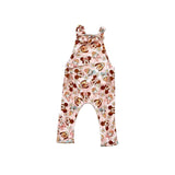 Straps floral mouse baby girls summer romper