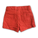 Orange elastic waistband jeans baby girls denim shorts