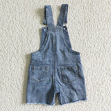 High quality denim shorts girls summer overalls