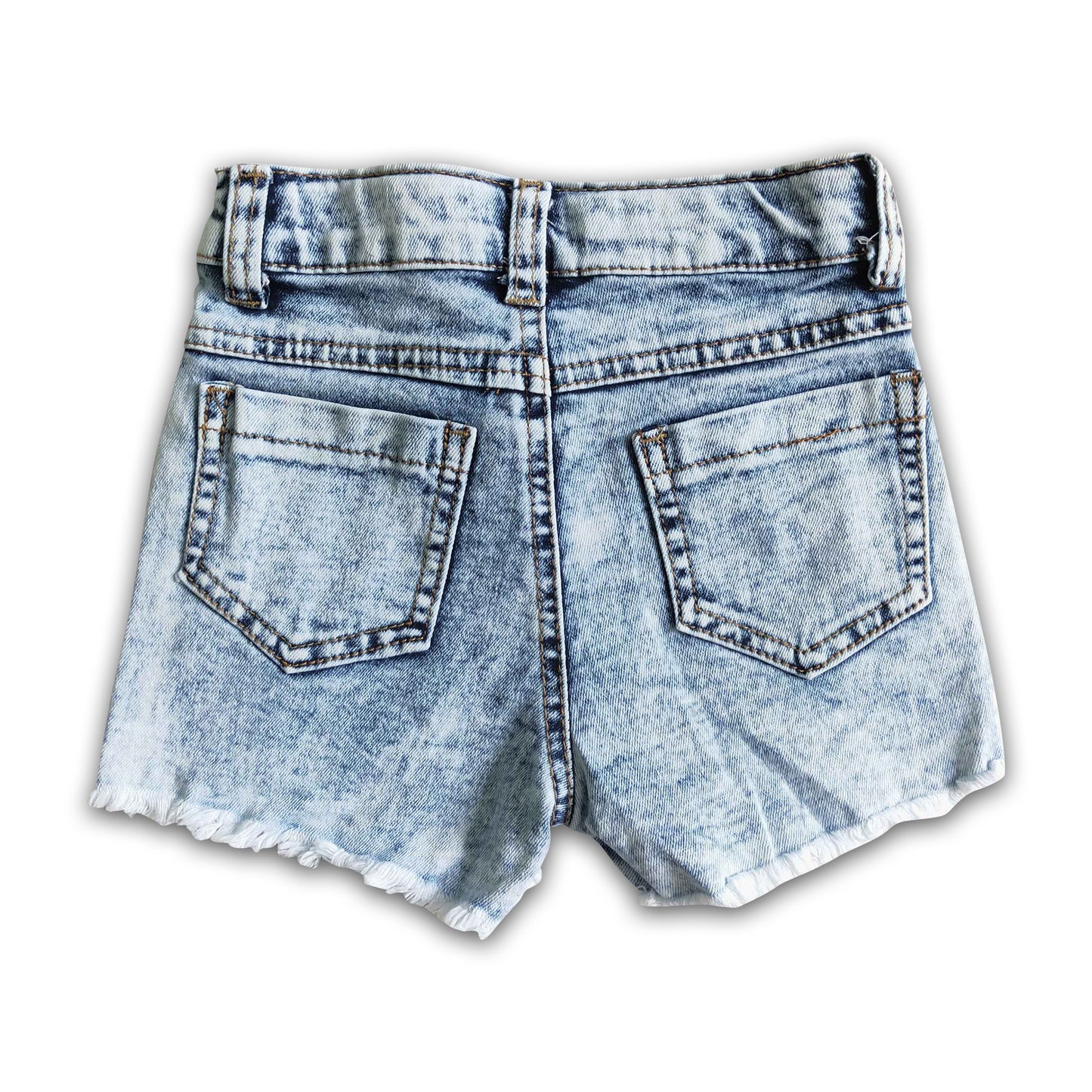 Highland cow denim shorts girls summer jeans
