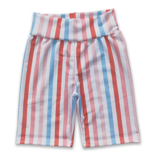 Colorfule stripe baby girls shorts