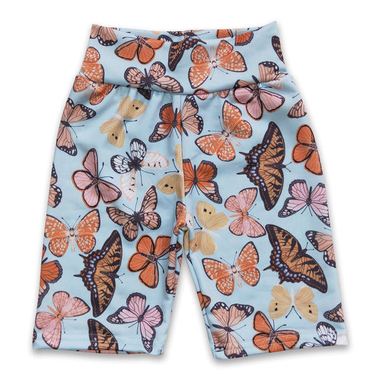 Colorfule butterfly swim material baby girls shorts