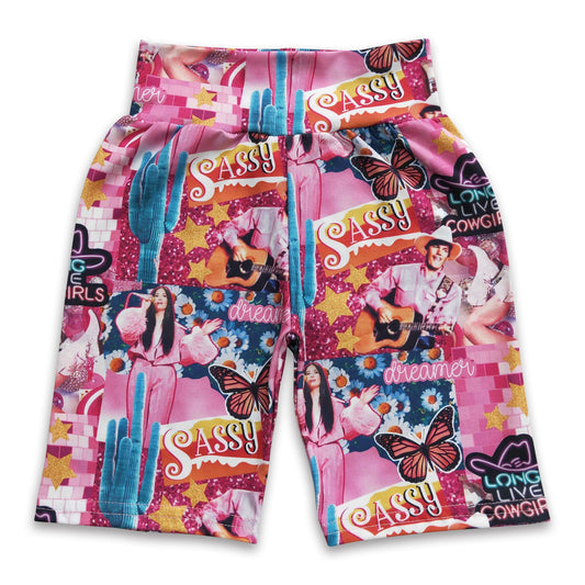 Cactus sassy cowgirl baby girls shorts