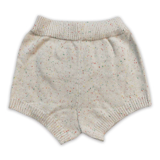 Beige pockets thick kids girls winter shorts