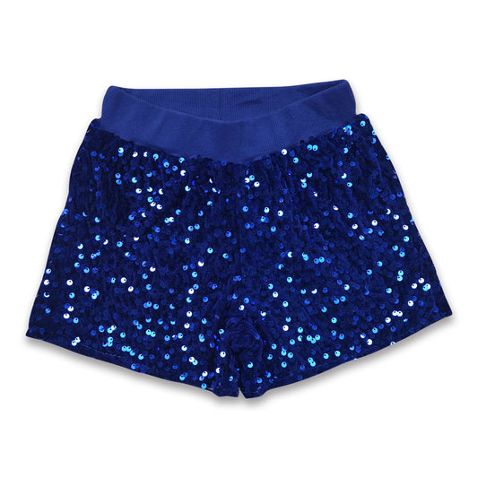 Blue sequin lining baby girls shorts