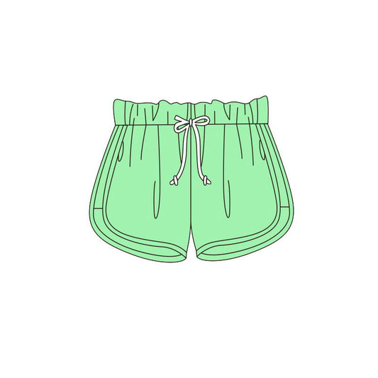 Green cotton baby children shorts