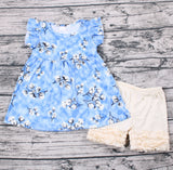 Girl Flowers Short Outfit