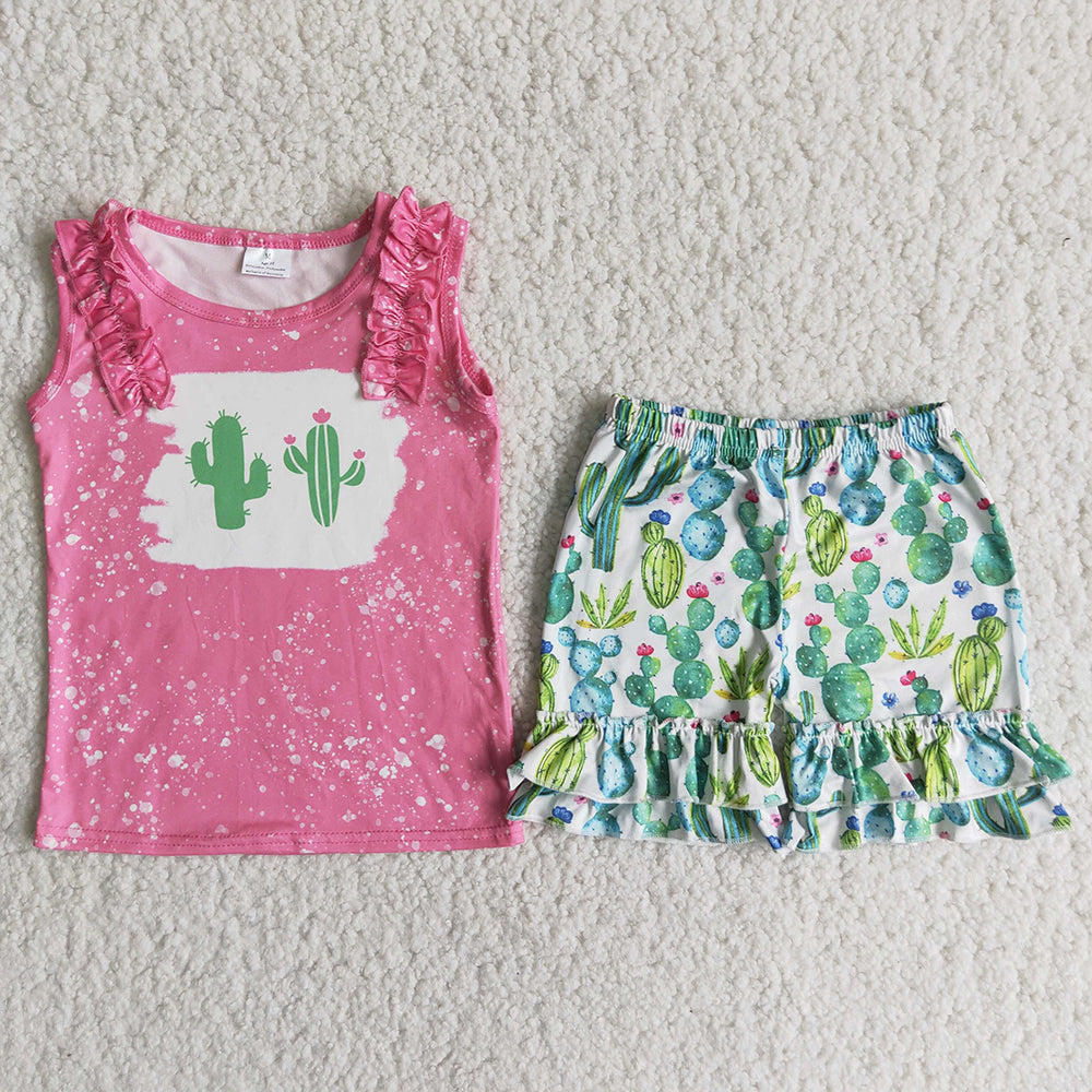 Girl Cactus Sleeveless Outfit