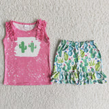 Girl Cactus Sleeveless Outfit
