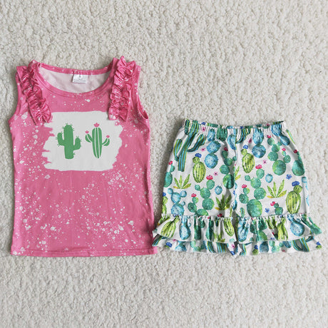 Girl Cactus Sleeveless Outfit
